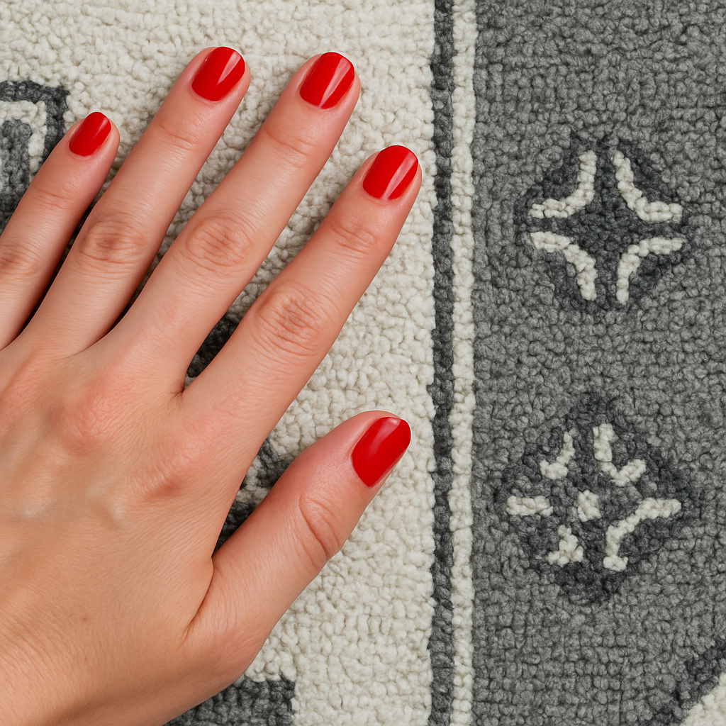 Hand-Knotted Grey & White Oriental Wool Rug | Geometric Oushak