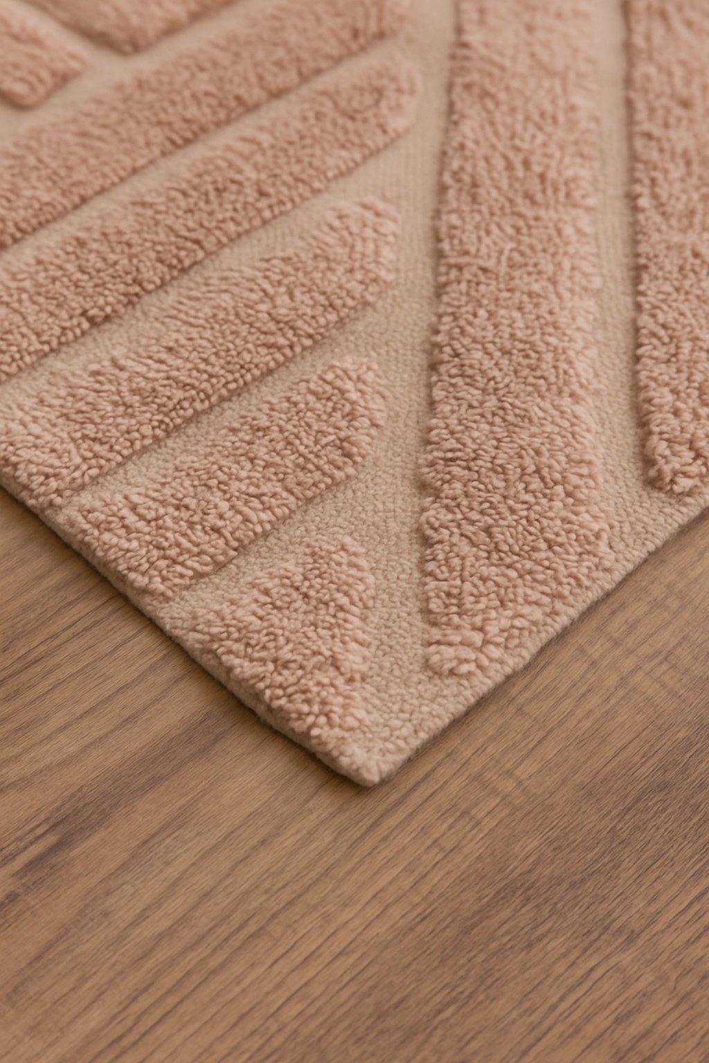 Modern Hand-Knotted Wool Rug – Soft Beige Geometric Area Carpet