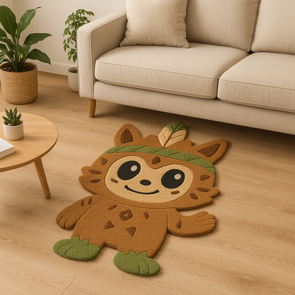 TUKKU Jungle Hopper Rug – Hand-Tufted Wool Tribal Character Carpet