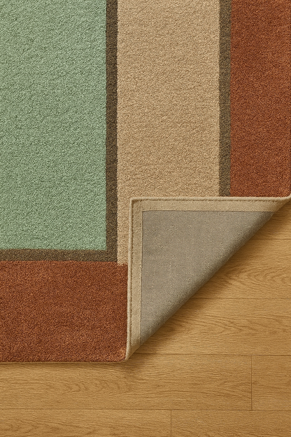 Modern Geometric Hand-Tufted Wool Rug – Pastel Abstract Area Carpet